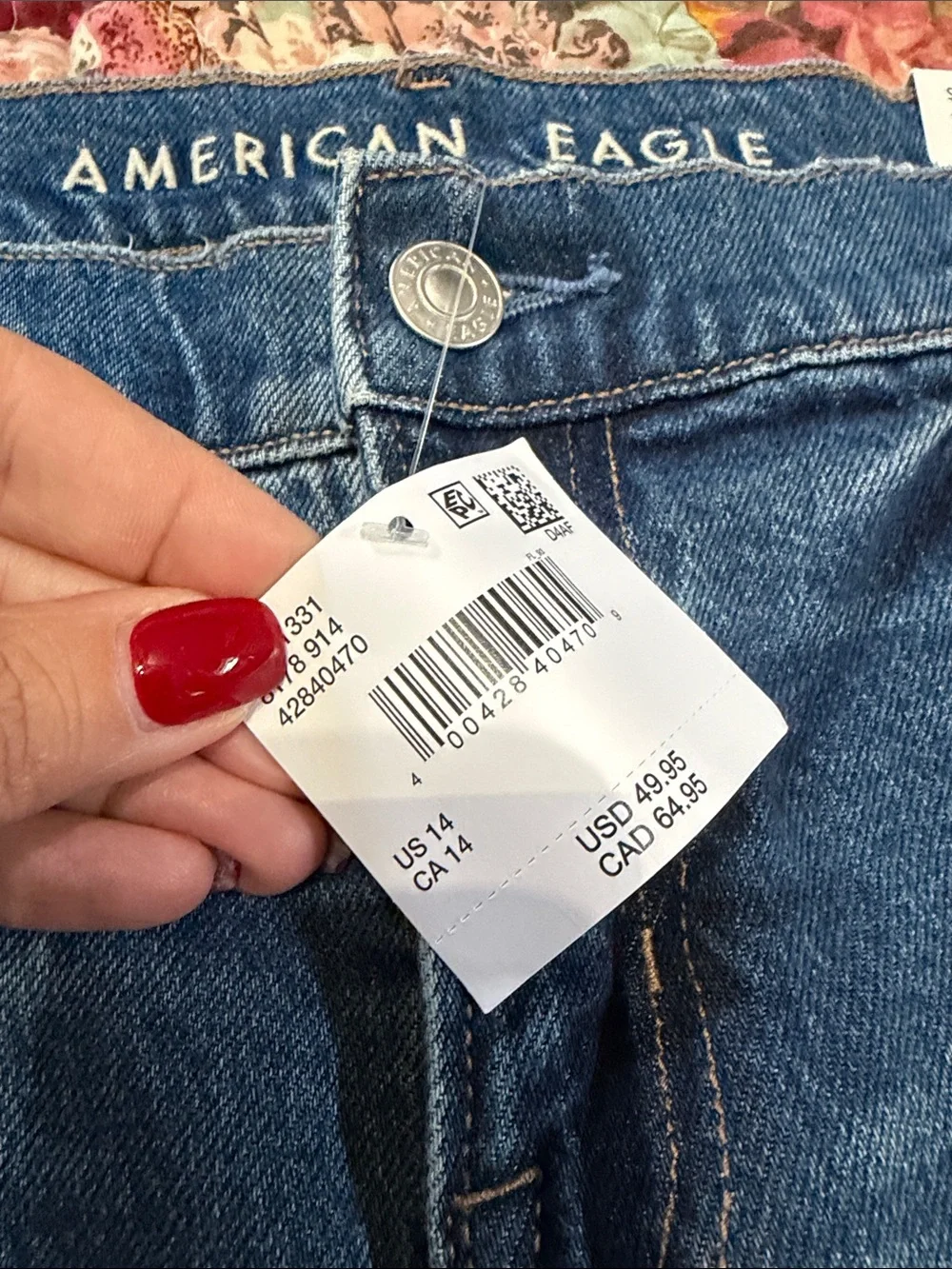 American Eagle Outfitters Distressed Blue Denim Cutoff Shorts